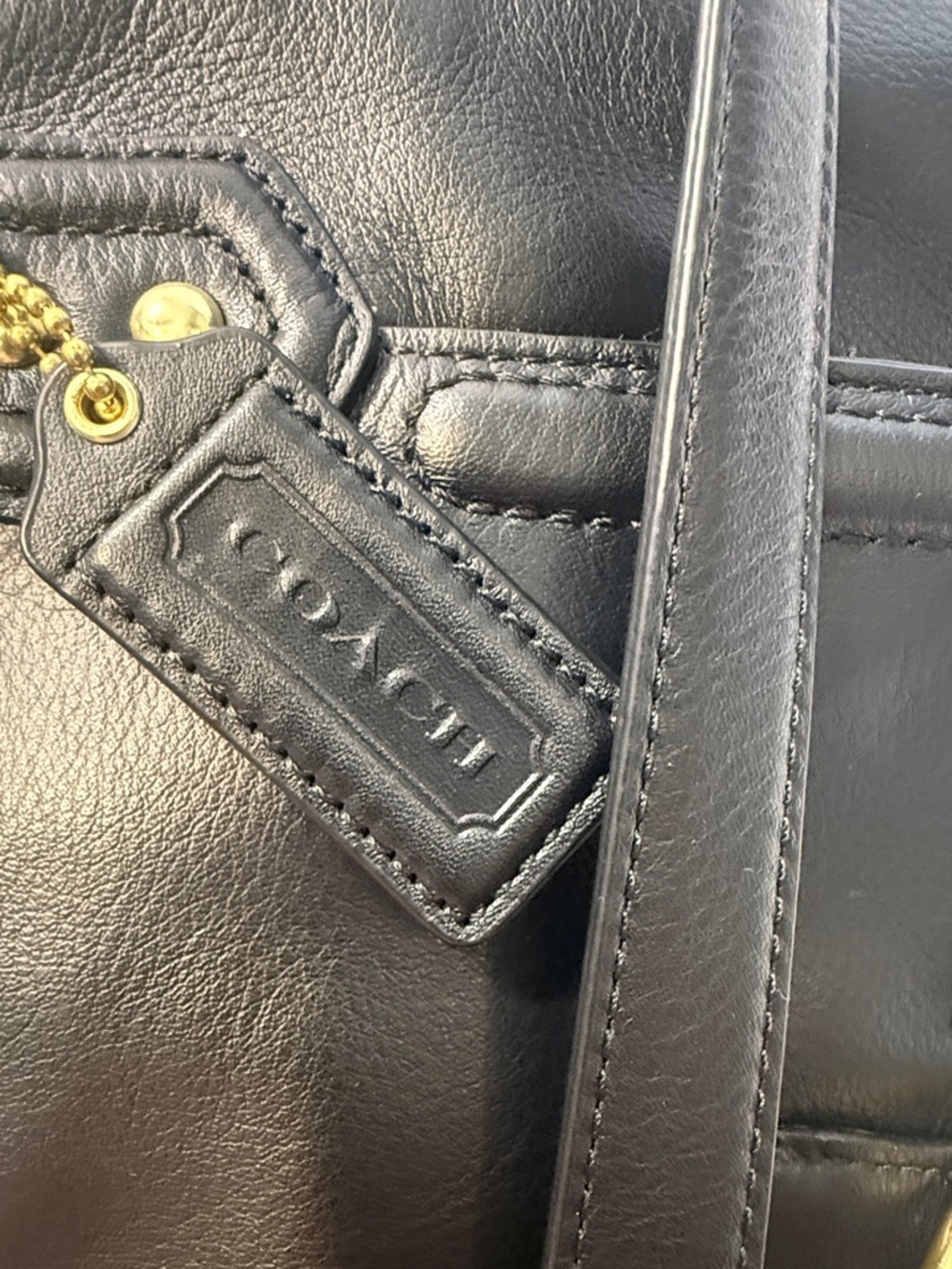 Coach Black Leather Campbell Satchel - Picture 8 of 16